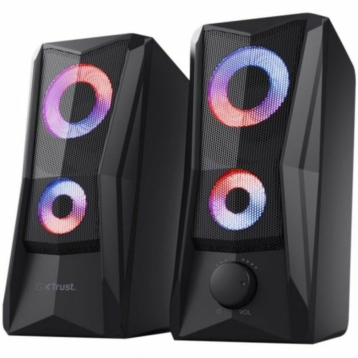 TRUST Enceintes JAVV 2.0 RGB noire