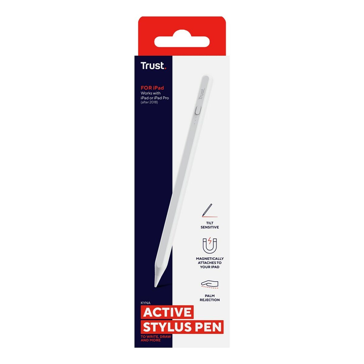 TRUST Stylet actif KYNA pour iPad - Blanc