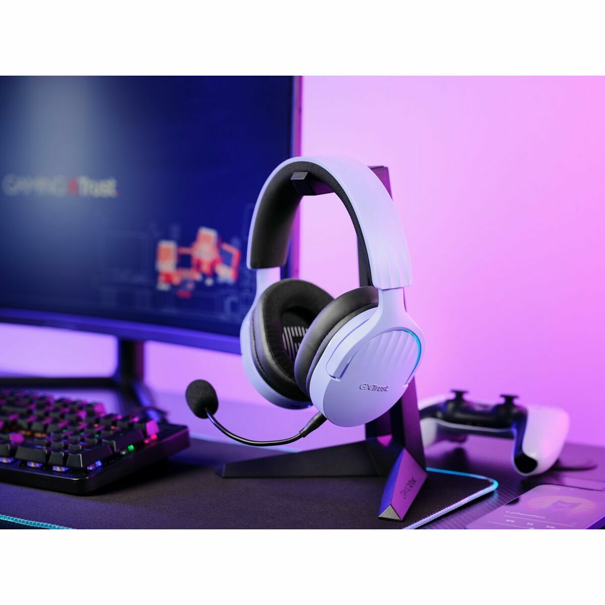 TRUST Casque gaming sans fil FAYZO DUAL Wireless - Purple