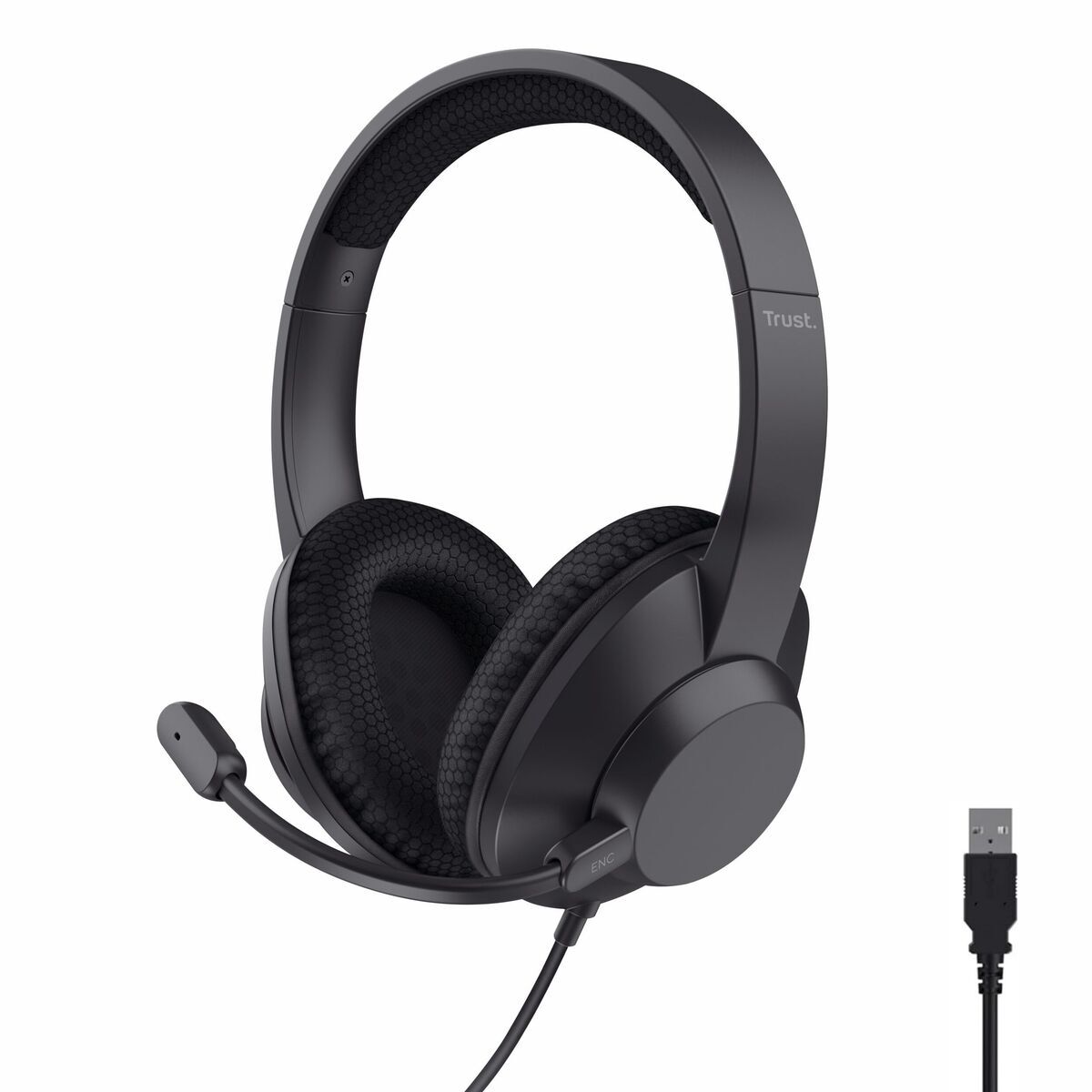 TRUST Casque-micro AYDA MAX ENC pour ordinateur USB