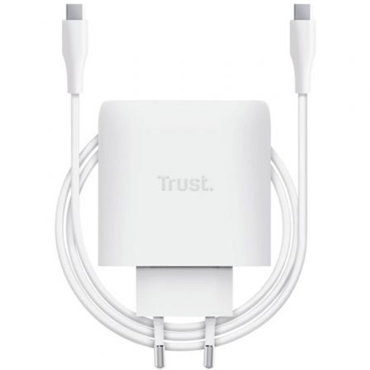 TRUST Alimentation universelle MAXO USB-C 65 watts GAN Apple PC 1 port + câble blanc