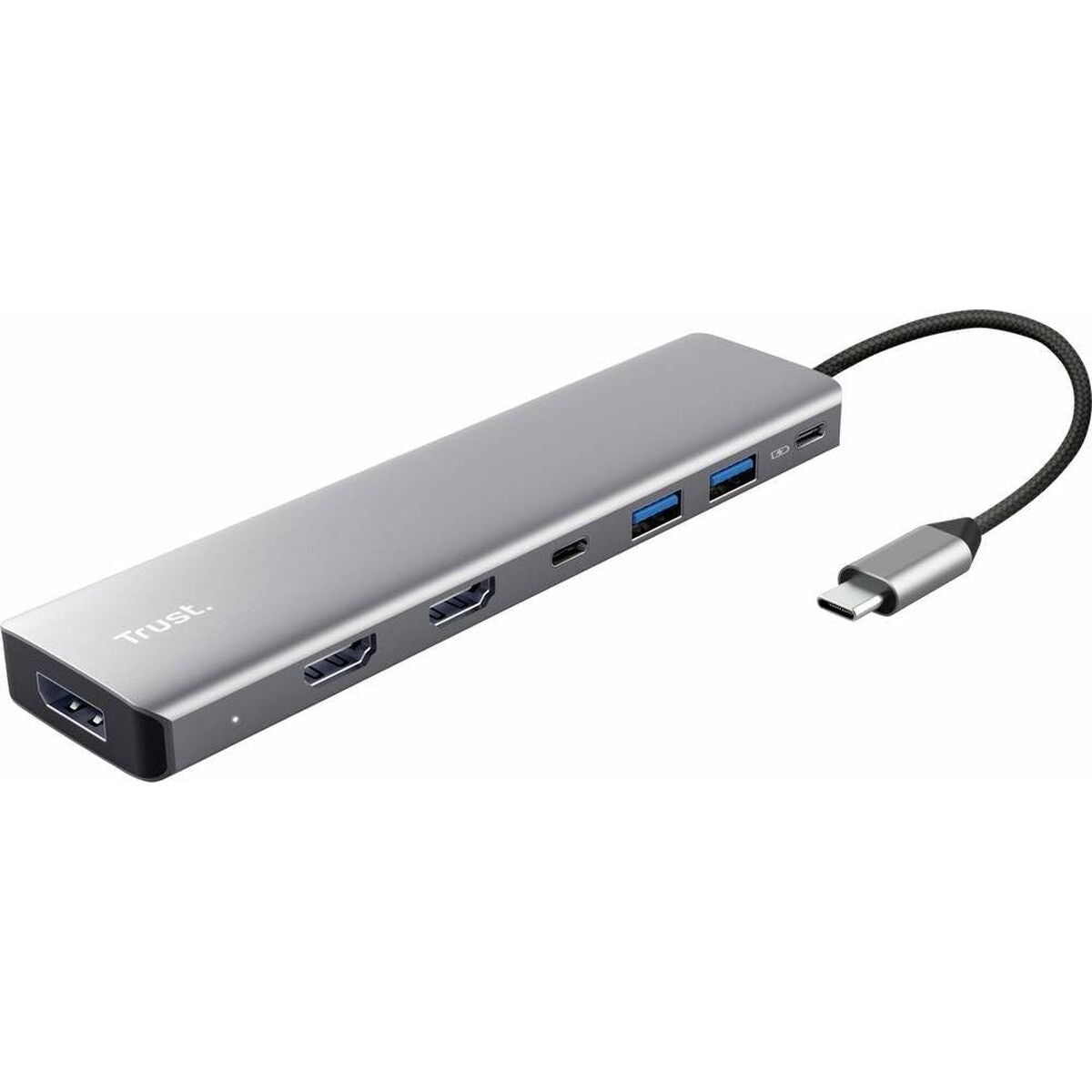 TRUST Adaptateur DALYX USB-C 7 en 1 1 USB-C 2 USB 2 HDMI 1 DisplayPort 1 Ethernet