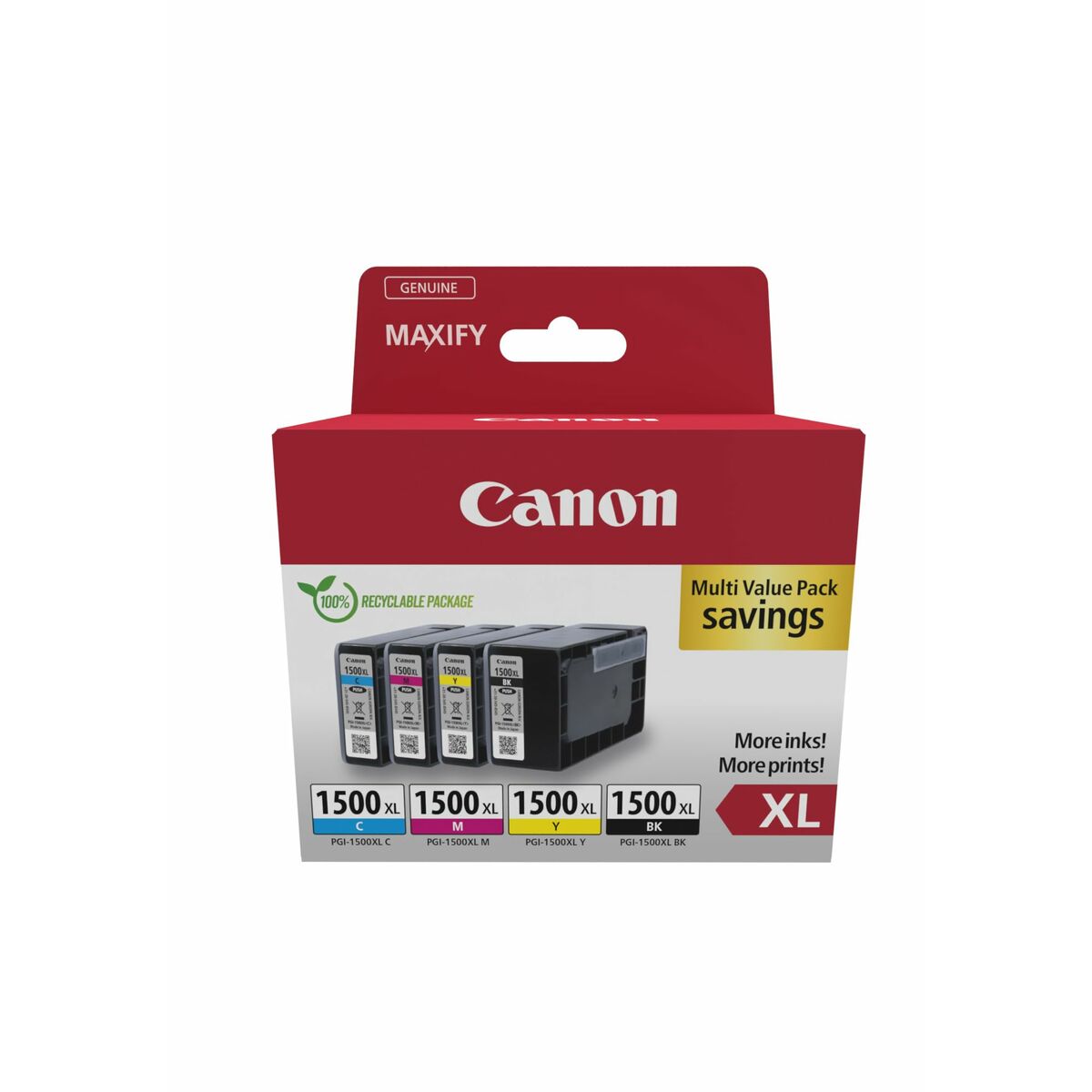 CANON PGI-1500XL Ink Cartridge BK/C/M/Y MULTI