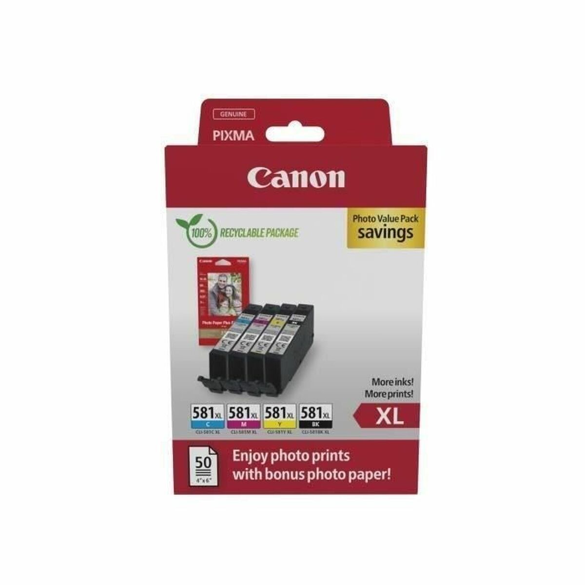 CANON CLI-581XL Ink Cartridge BK/C/M/Y PHOTO