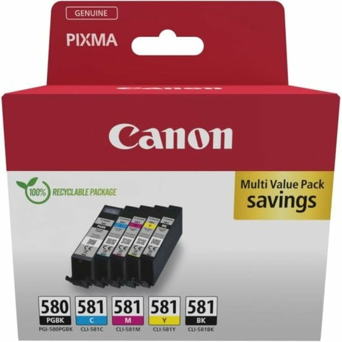 CANON PGI-580/CLI-581 Ink Cartridge BK/CMYK Sec