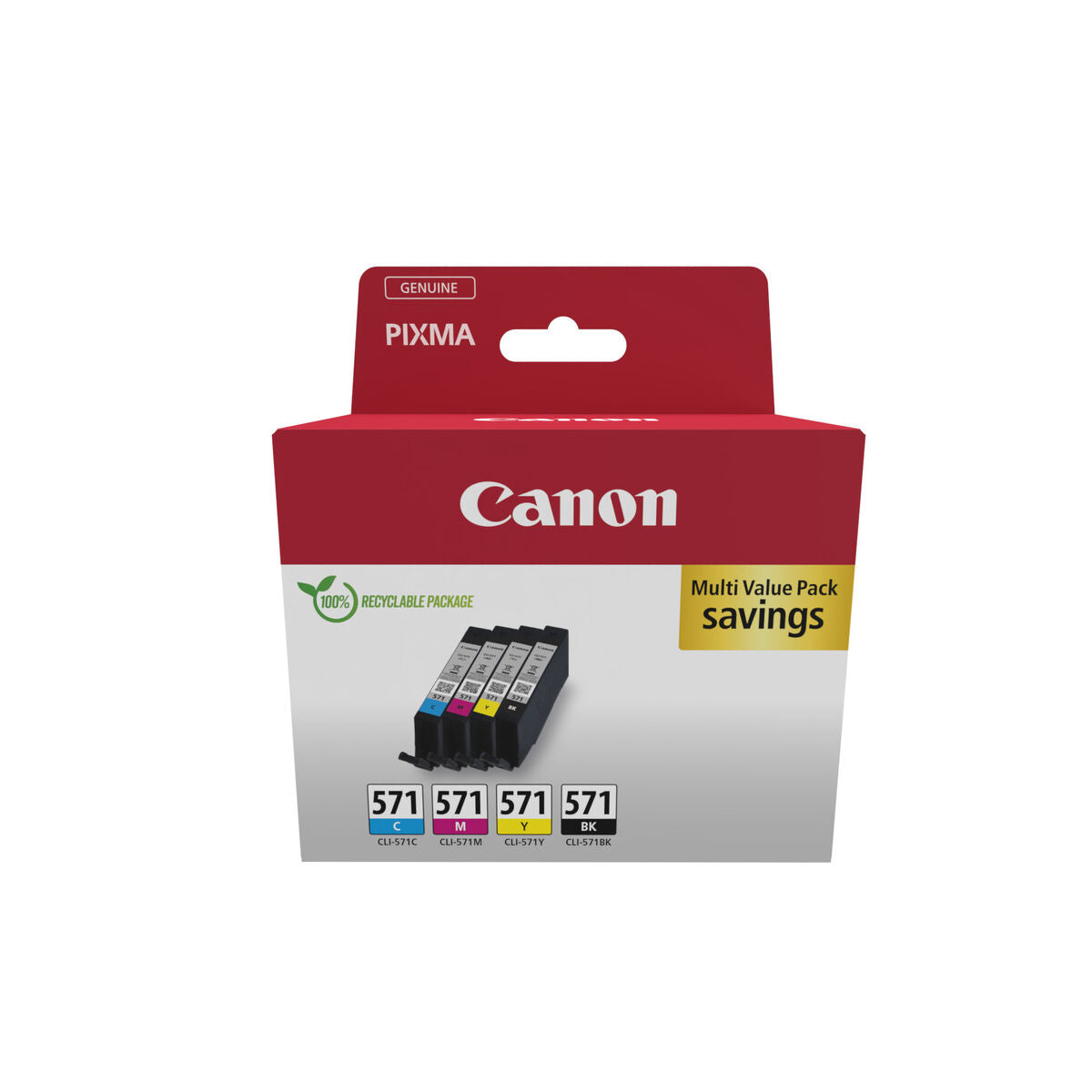 CANON CLI-571 Ink Cartridge C/M/Y/BK MULTI BL w/o SEC
