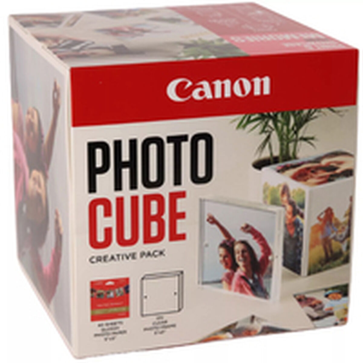 CANON pp-201 Ink Cartridge 5x5 Photo Cube Creative Pack White Pink