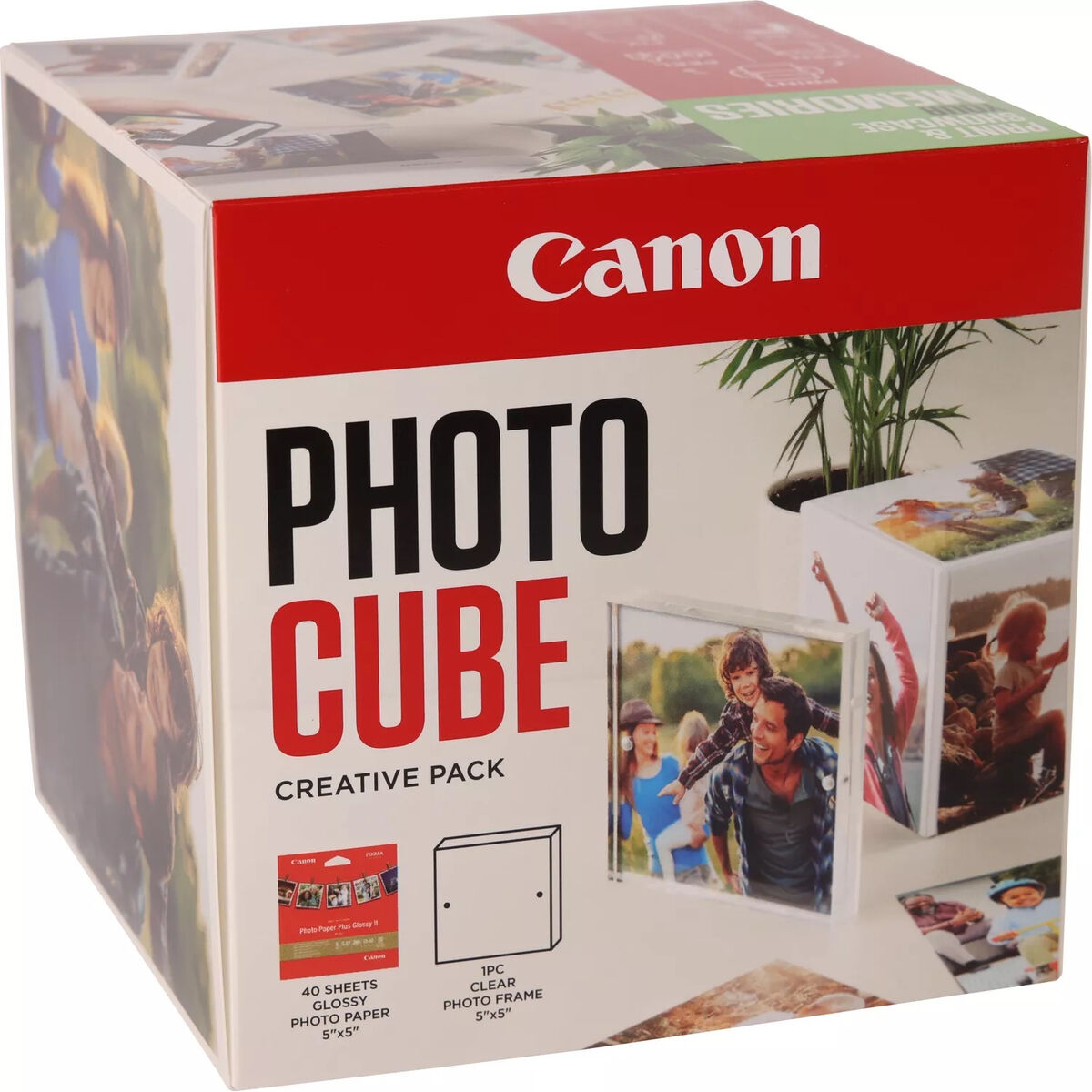CANON pp-201 Ink Cartridge 5x5 Photo Cube Creative Pack White Green
