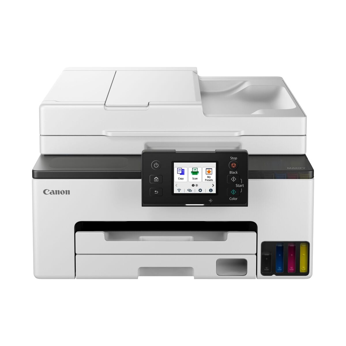 CANON MAXIFY GX2050 MFP colour inkjet refillable A4 15ipm Print 250sheets USB Wi-Fi LAN +1 ink set +2extra black bottles