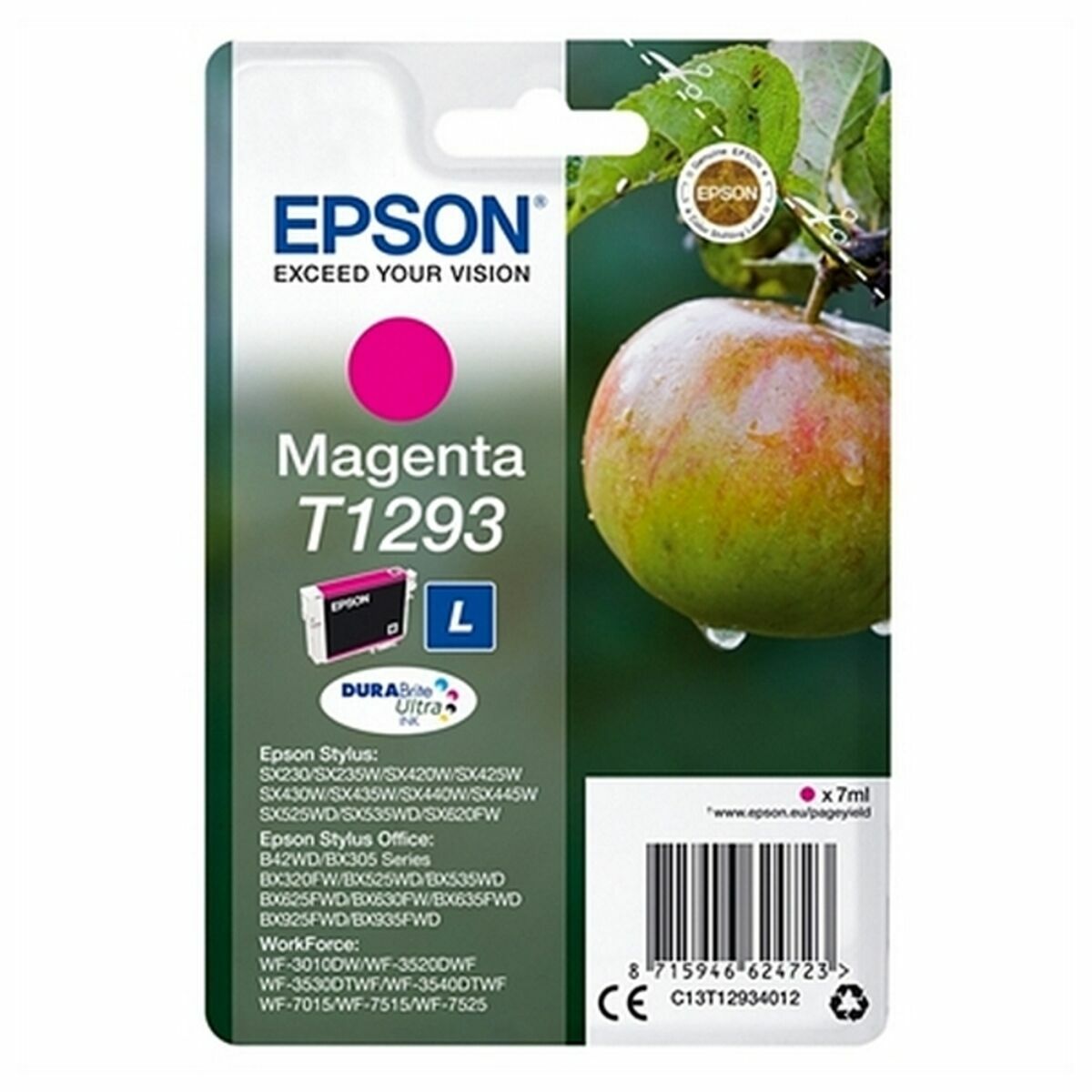 EPSON 1LB T1293 ink cartridge magenta high capacity 7ml 1-pack blister without alarm