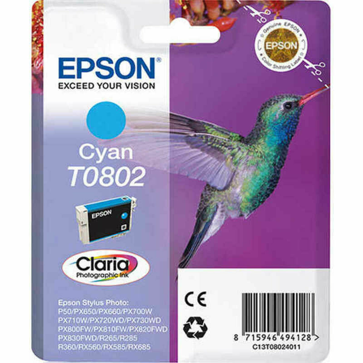 Ink/T0802 Hummingbird 7.4ml CY