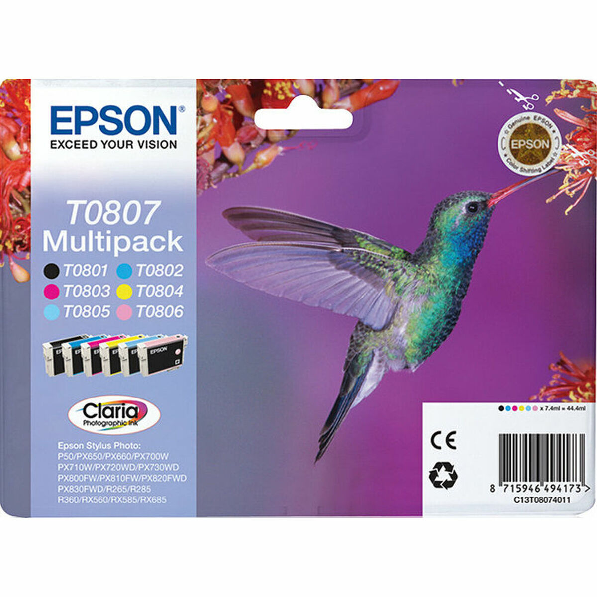 Ink/T0807 Hummingbird7.4ml CLcMLmYK