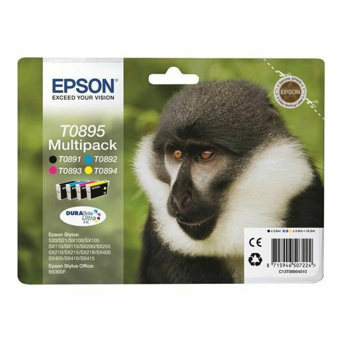 EPSON 2LB T0895 ink cartridge black and tri-colour 1-pack RF-AM blister w/s