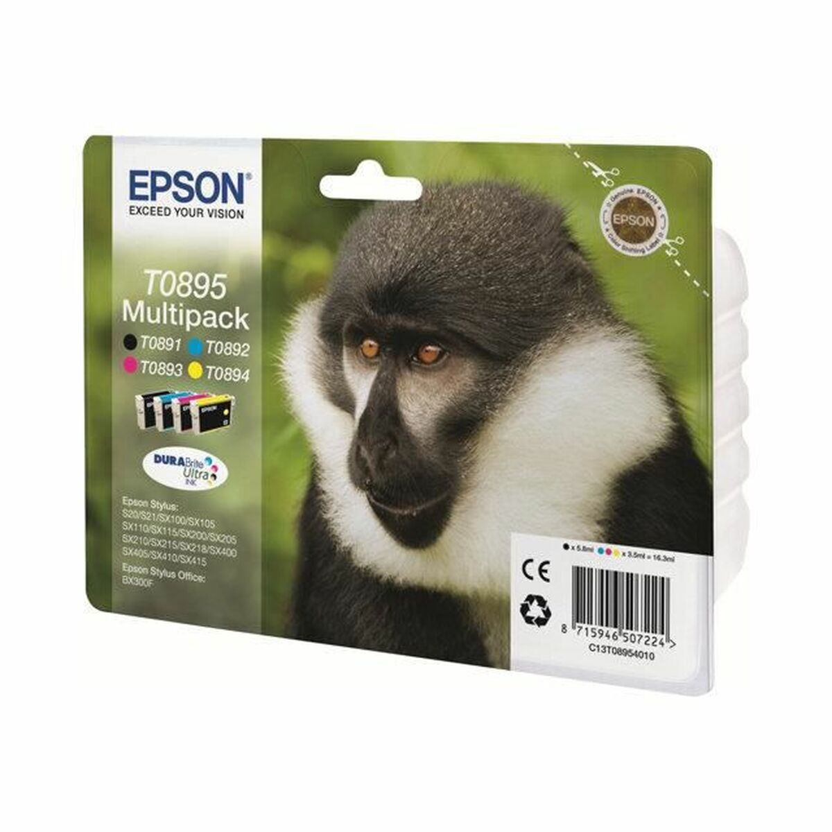 EPSON 2LB T0895 ink cartridge black and tri-colour 1-pack RF-AM blister w/s