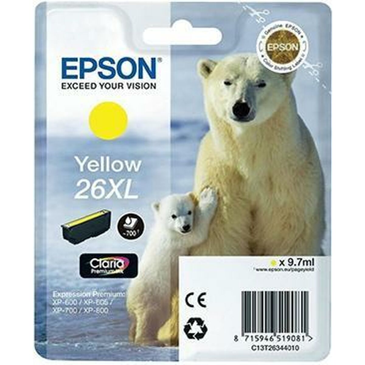 Ink/26XL Polar Bear 9.7ml YL