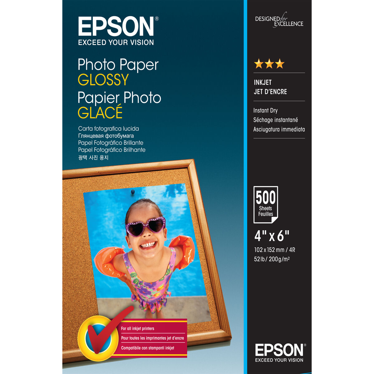 Paper/Photo Glossy 10x15cm 500sh