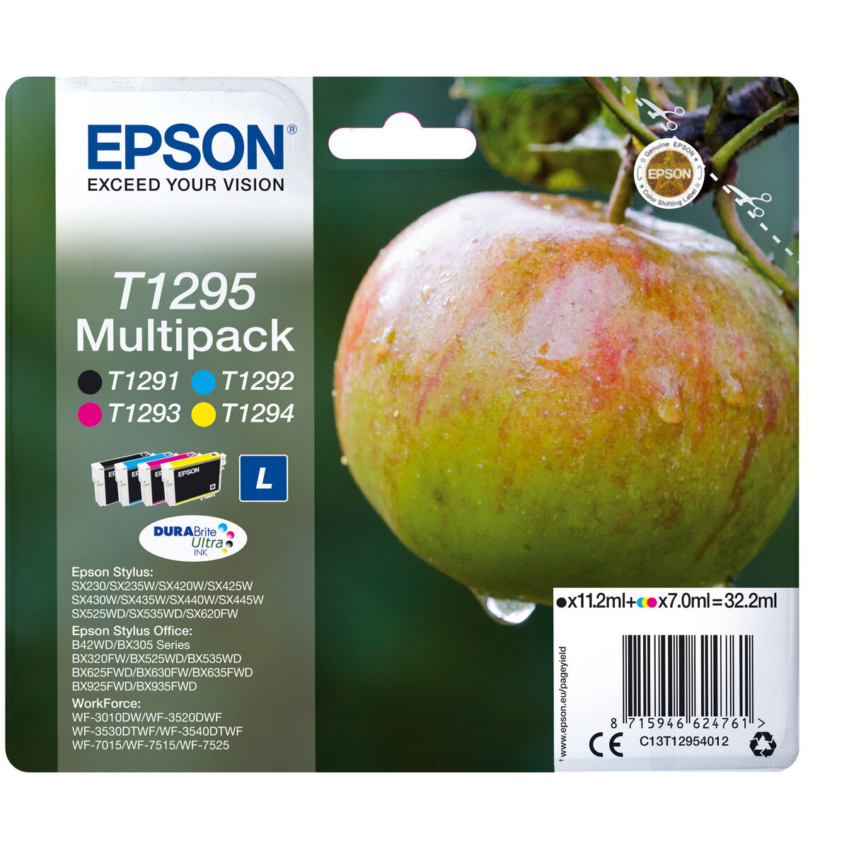 Ink/T1295 Apple 3x7ml CMY 11.2ml BK