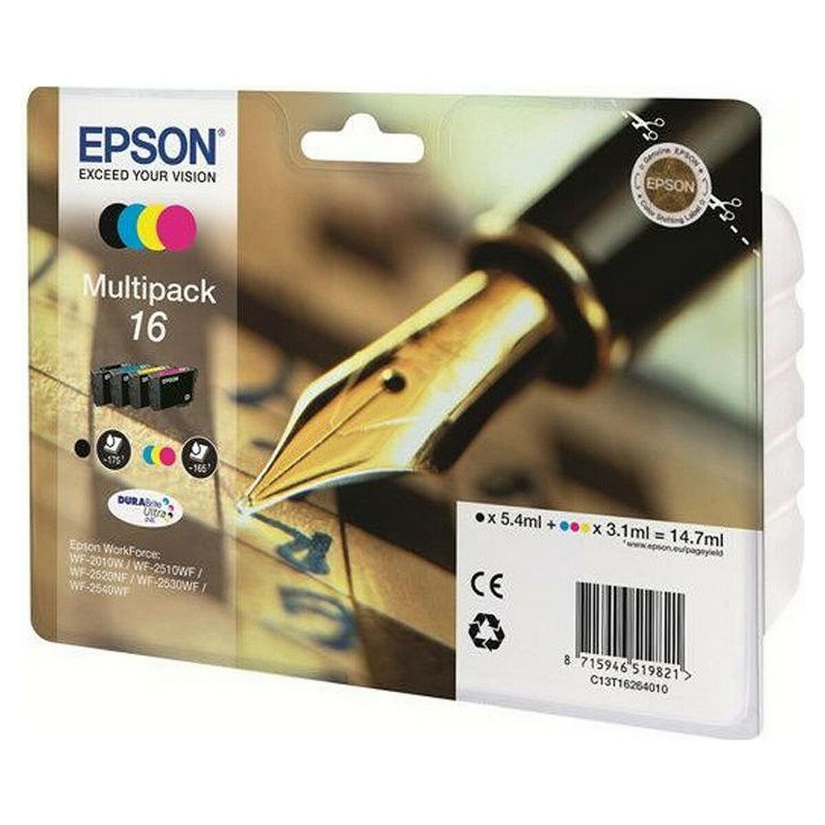 EPSON 2LB 16 ink cartridge black and tri-colour standard capacity 14.7ml 1-pack blister without alarm