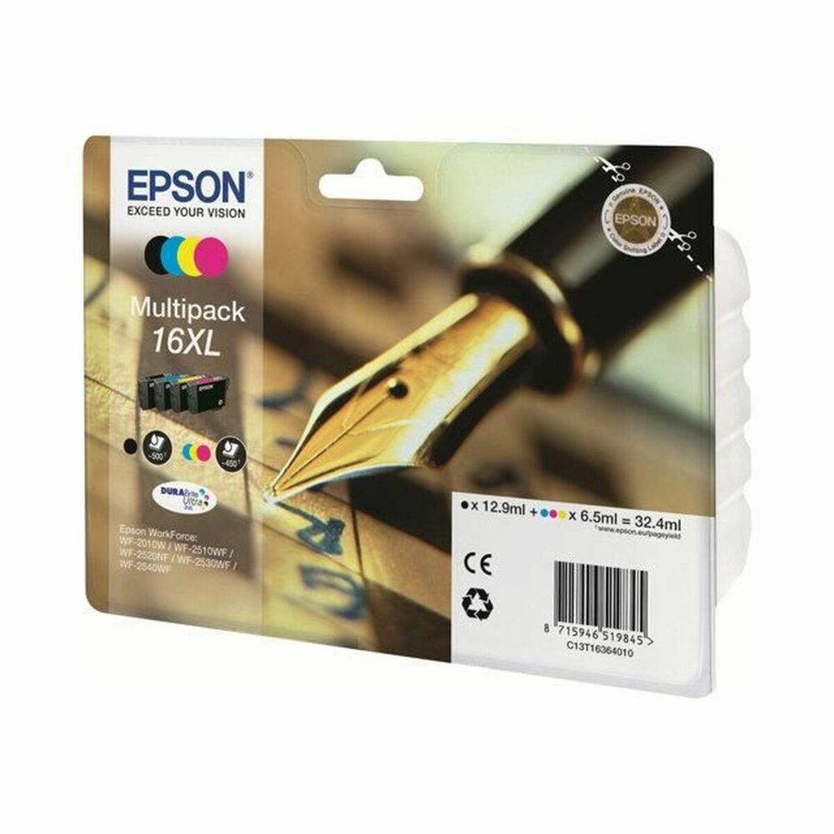 EPSON 2LB 16XL ink cartridge black and tri-colour high capacity 32.4ml 1-pack RF-AM blister w/s