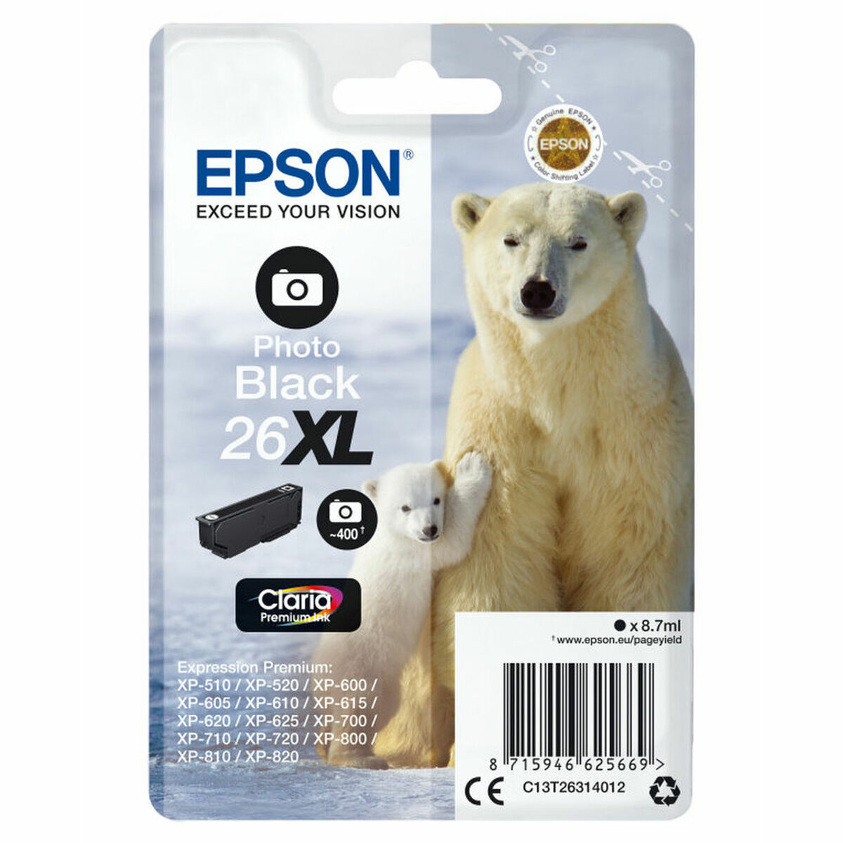 Ink/26XL Polar Bear 8.7ml PBK