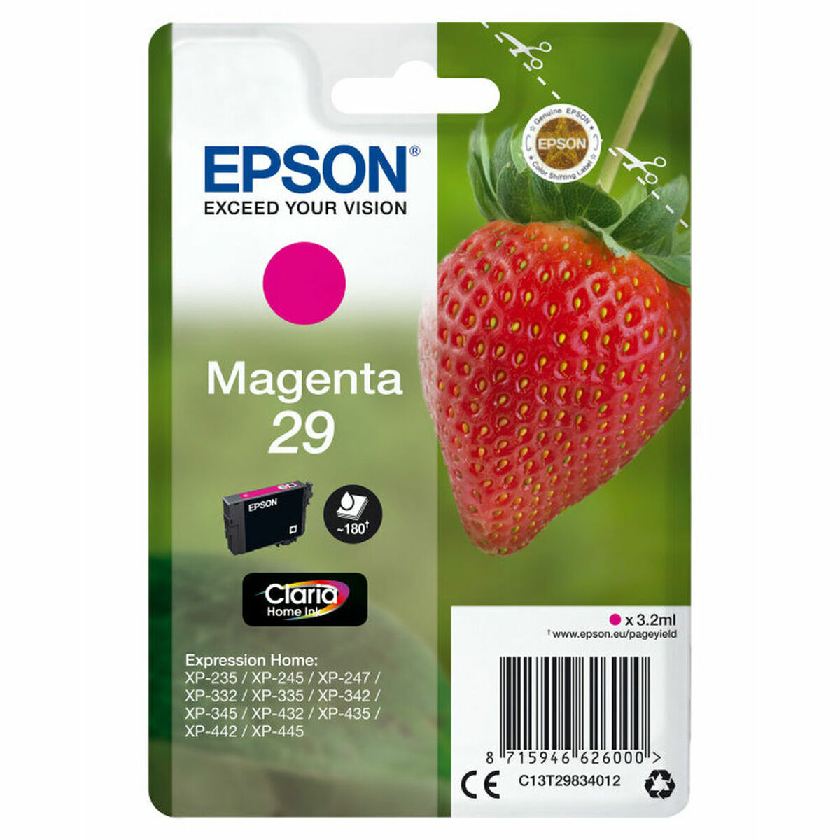 EPSON 4LB Cartridge Fraise Ink Claria Home Magenta w/s