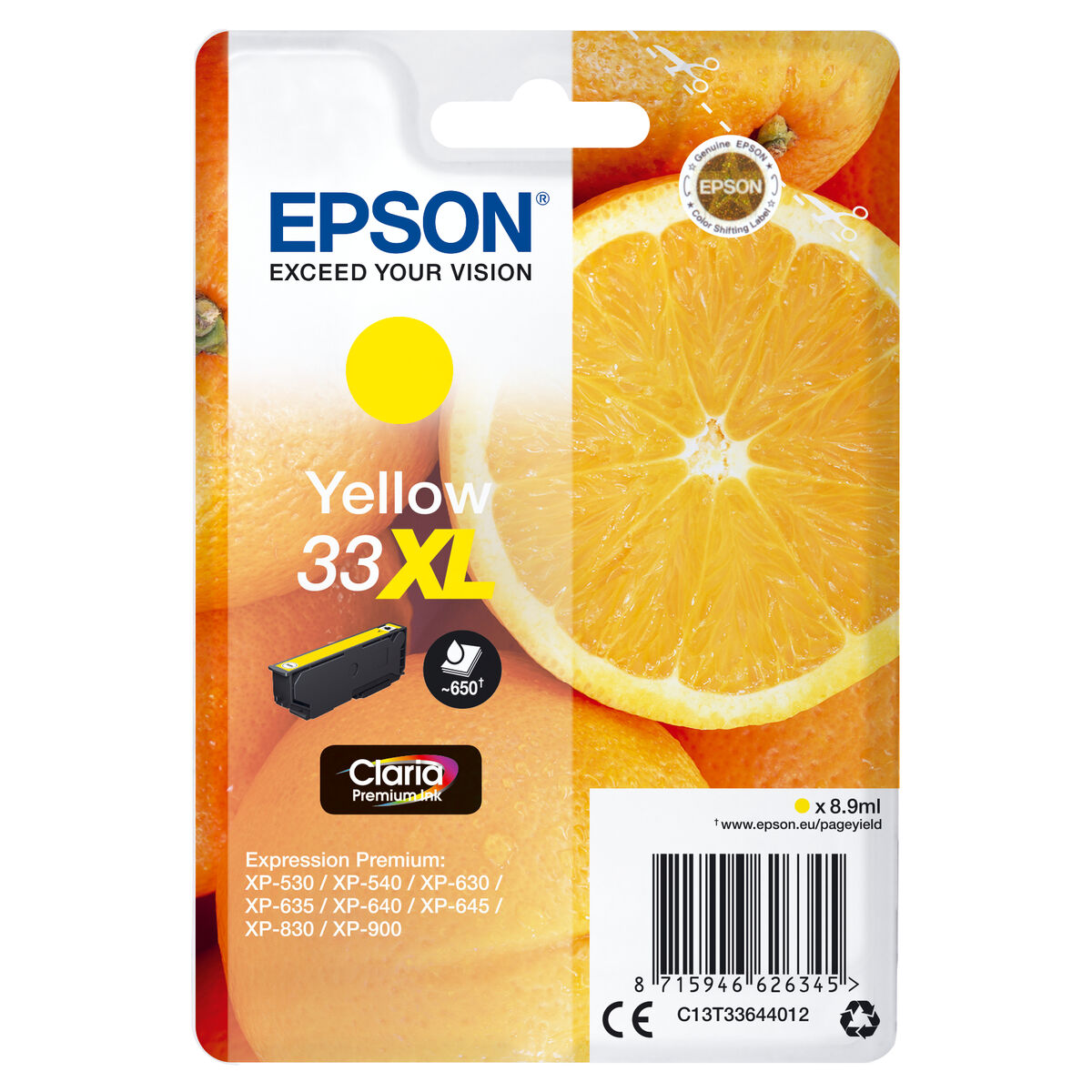 Ink/33XL Oranges 8.9ml YL
