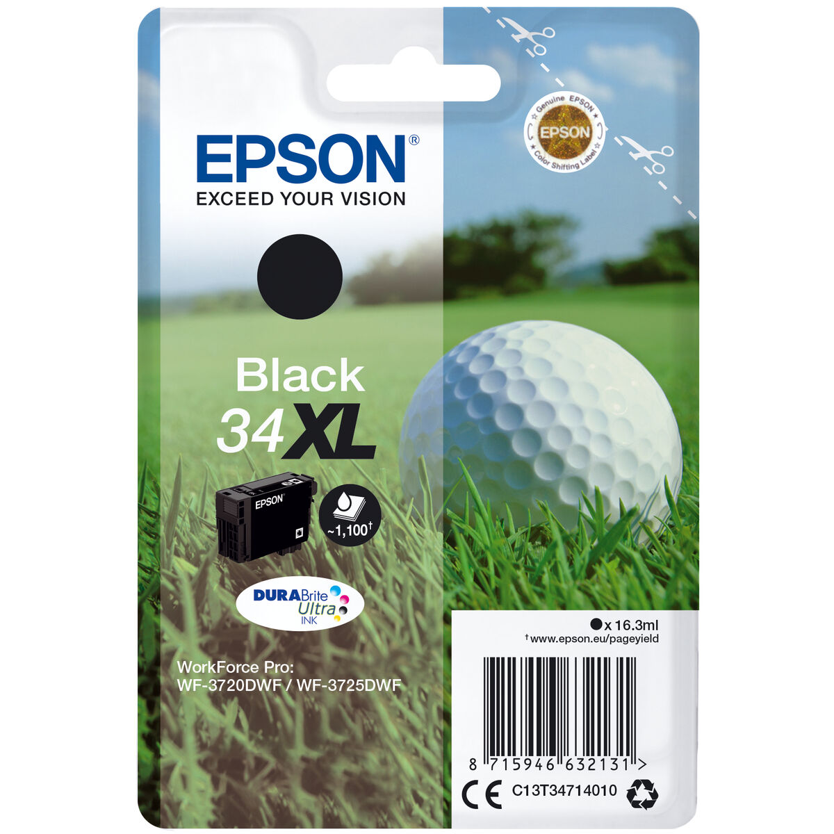 EPSON 4LB Singlepack 34XL Ink Black DURABrite Ultra 16.3ml Blister XL w/s