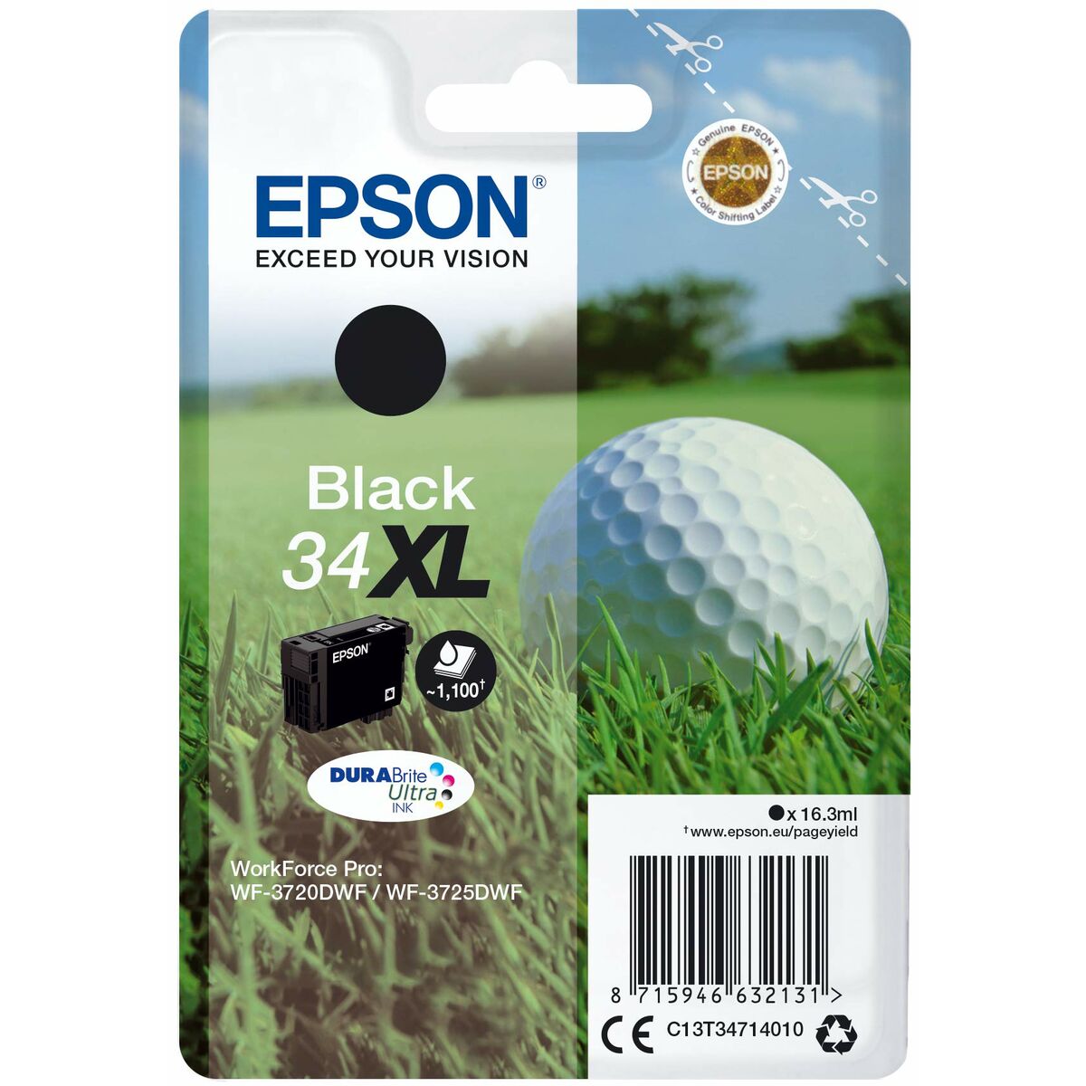 EPSON 4LB Singlepack 34XL Ink Black DURABrite Ultra 16.3ml Blister XL w/s