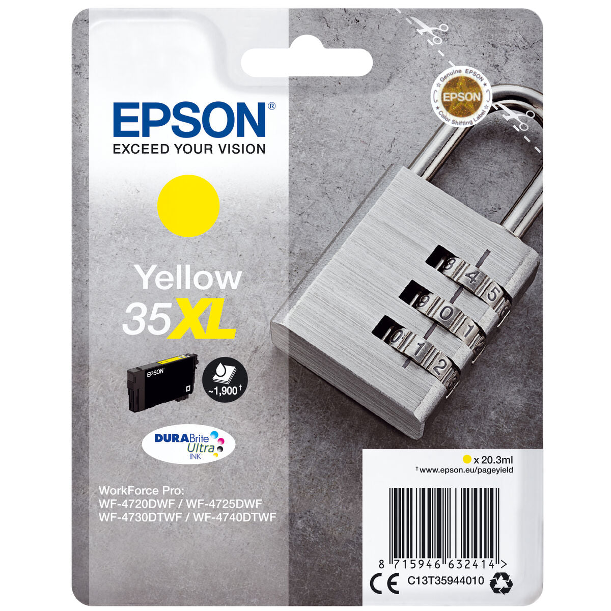 EPSON 2LB 35XL Ink Yellow 20.3ml