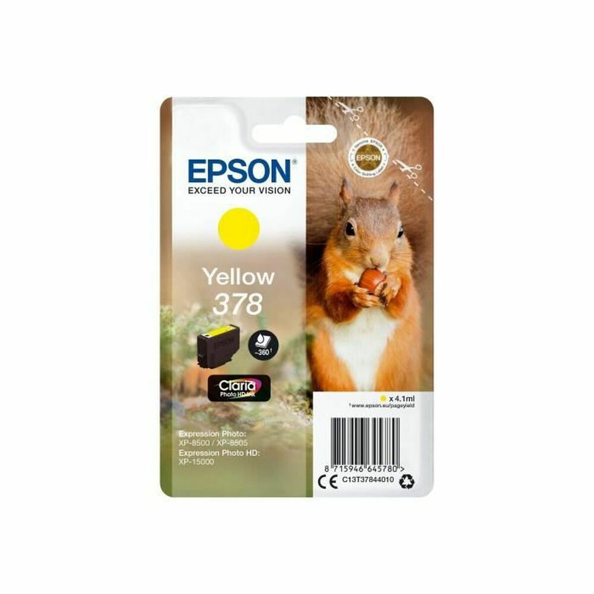 EPSON 4LB Singlepack Yellow 378 Eichhörnchen Clara Photo HD Ink