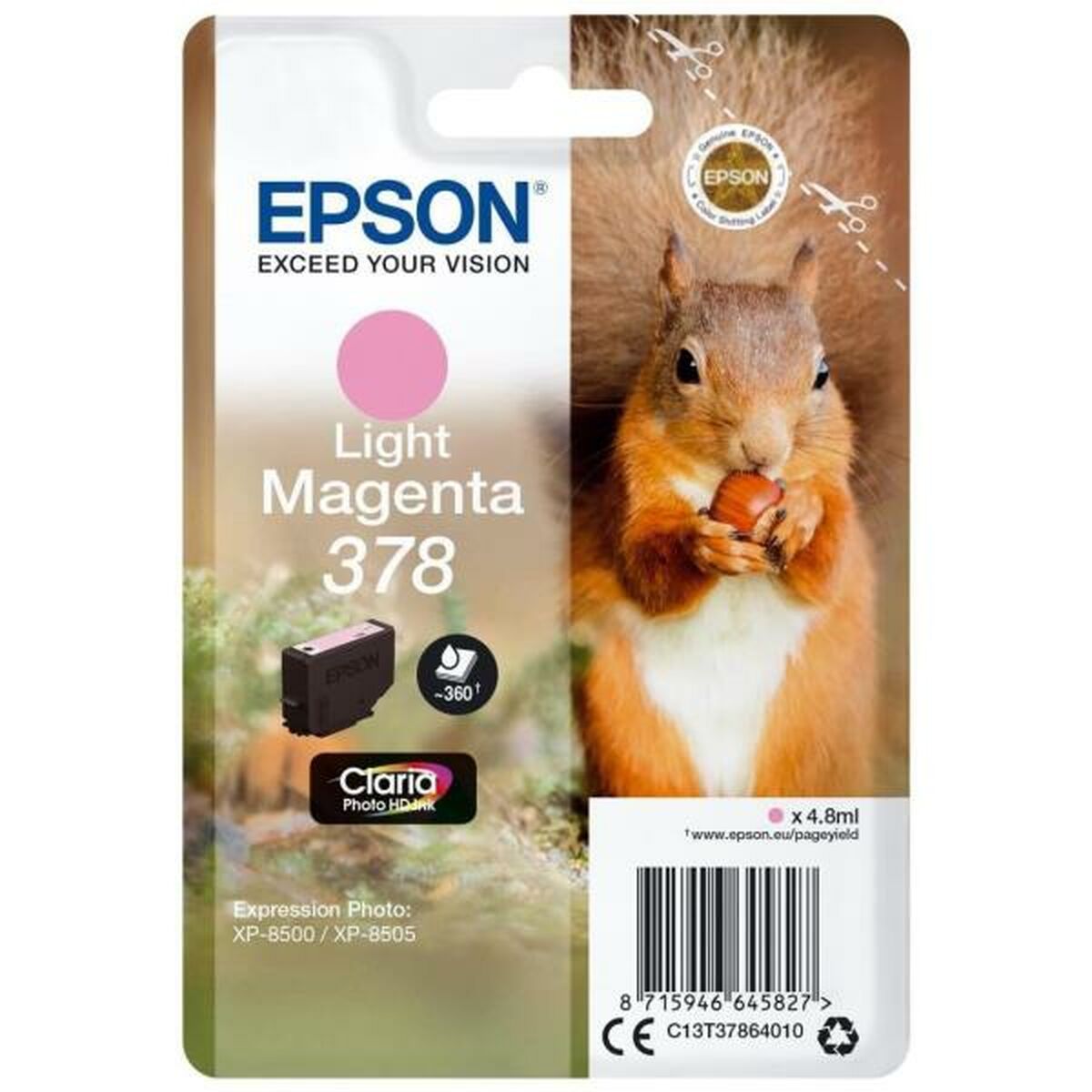 EPSON Singlepack Light Magenta 378 Eichhörnchen Clara Photo HD Ink