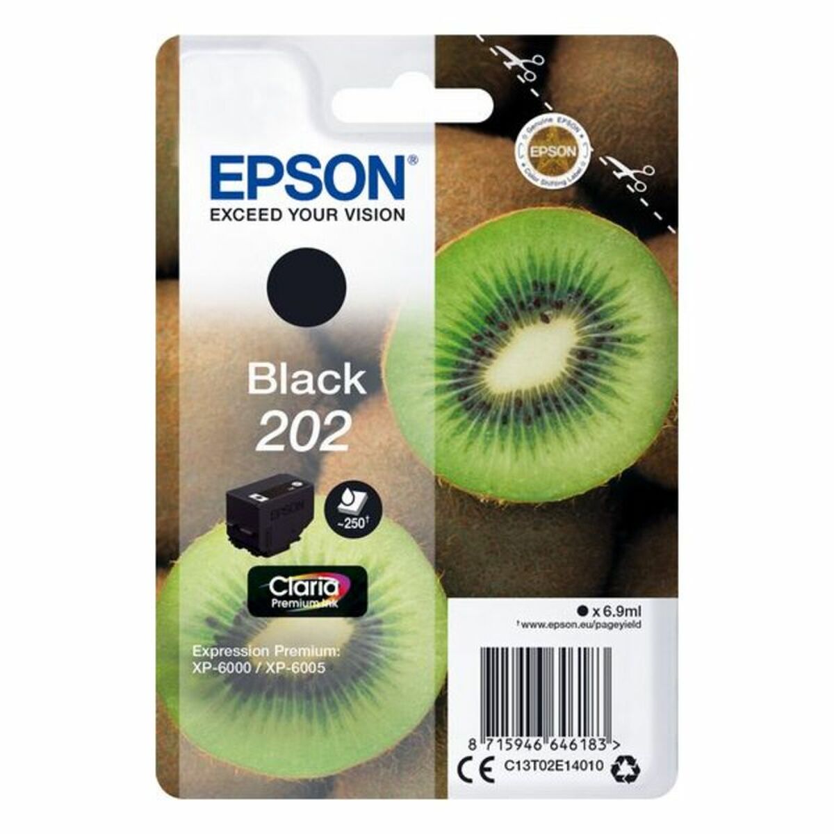 EPSON 4LB Singlepack Black 202 Kiwi Clara Premium Ink