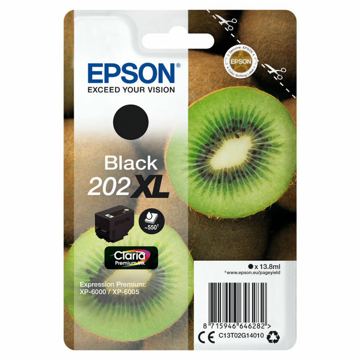 EPSON 4LB Singlepack Black 202XL Kiwi Clara Premium Ink
