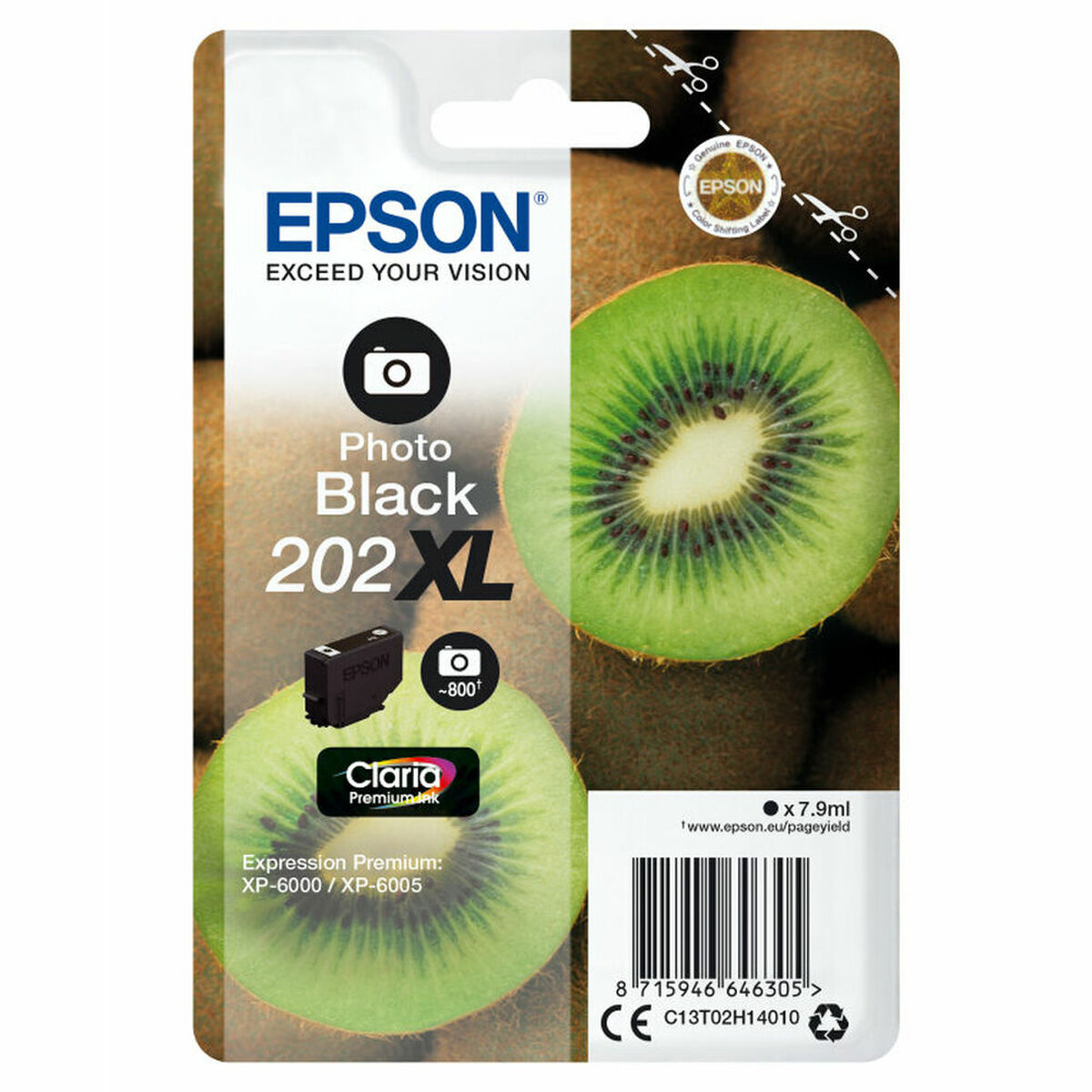 EPSON 5LB Singlepack Photo Black 202XL Kiwi Clara Premium Ink