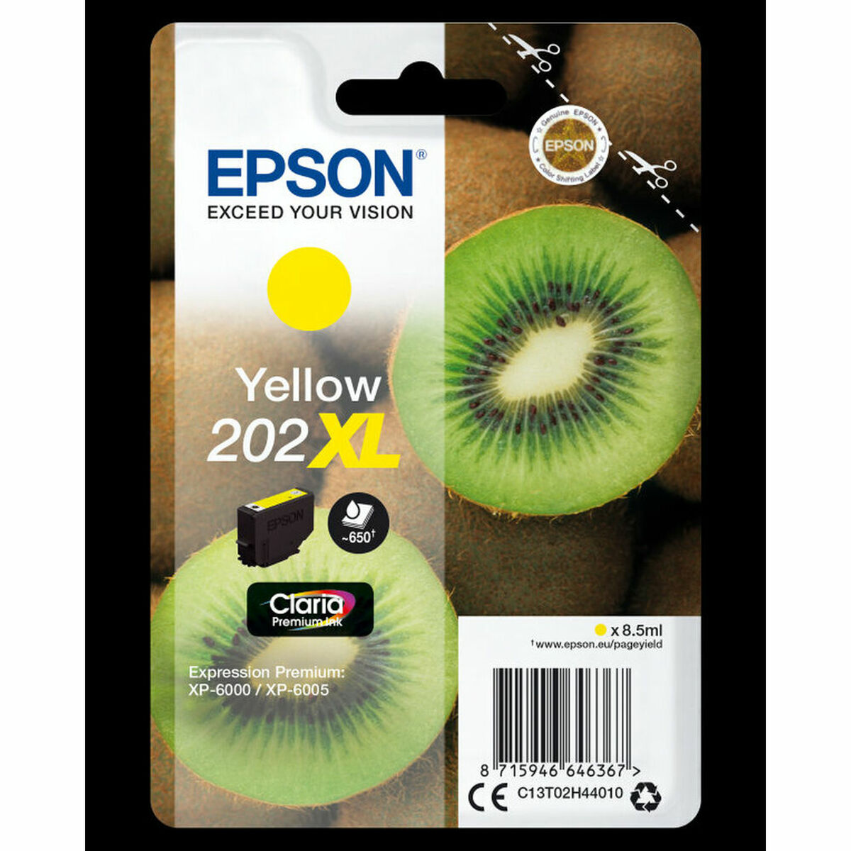 EPSON 4LB Singlepack Yellow 202XL Kiwi Clara Premium Ink