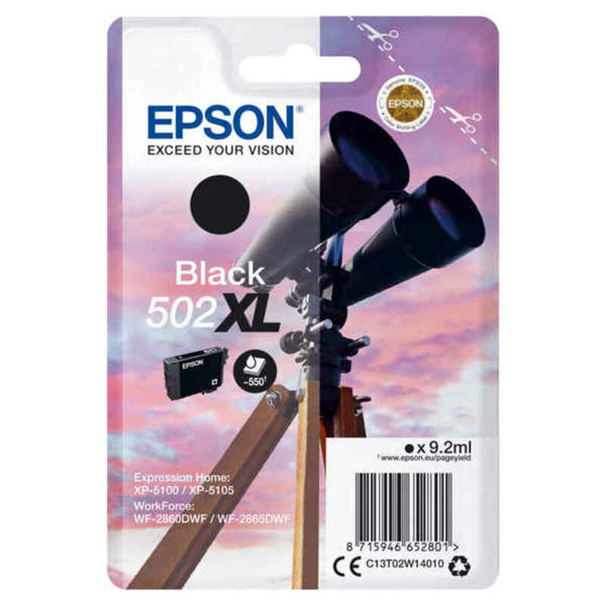 EPSON 4LB Singlepack Black 502XL Ink