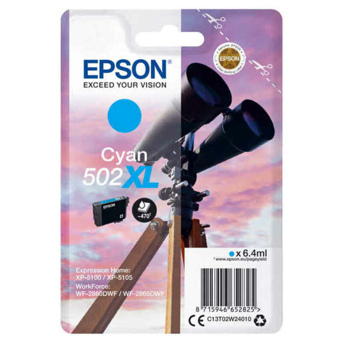 EPSON 1LB Singlepack Cyan 502XL Ink
