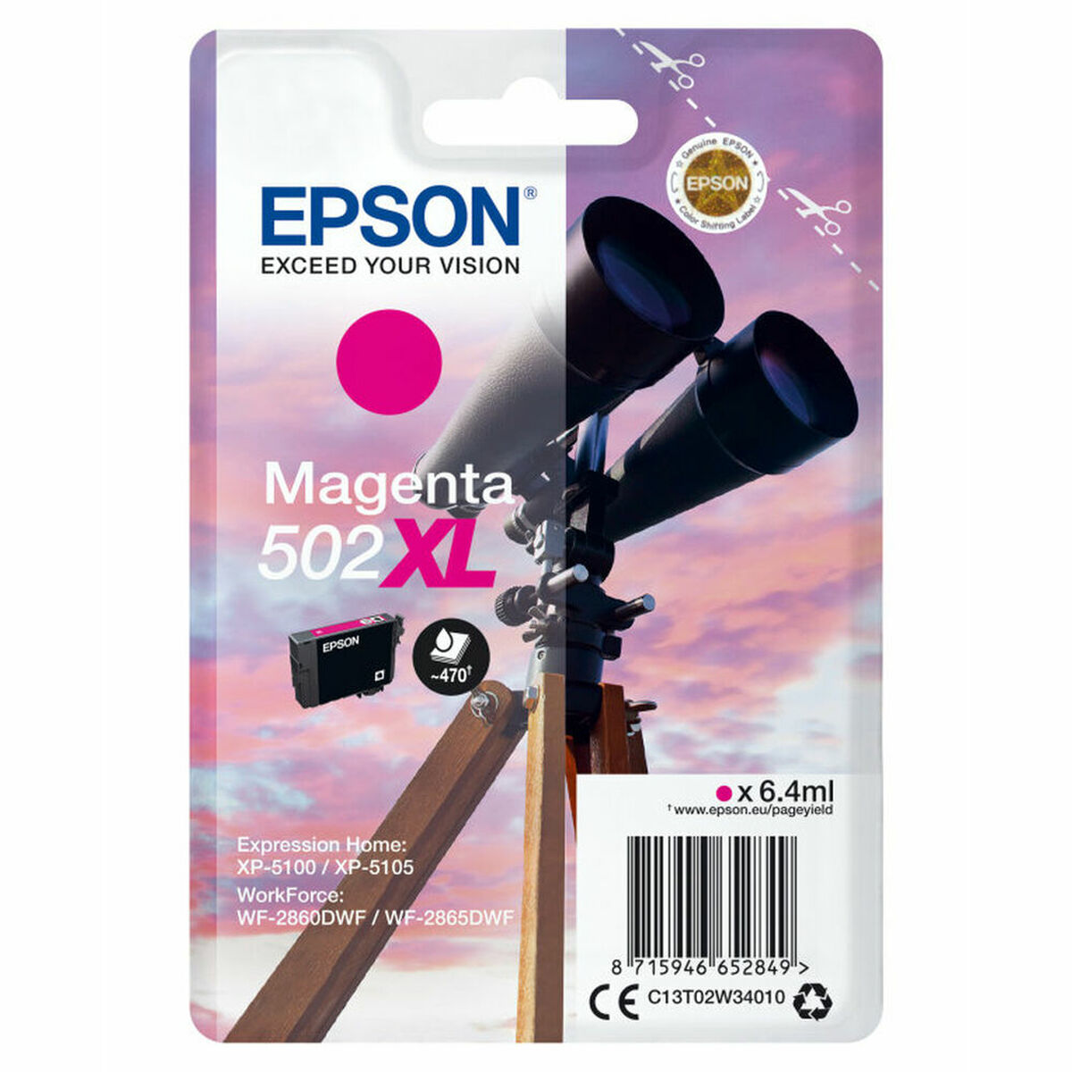 EPSON 1LB Singlepack Magenta 502XL Ink