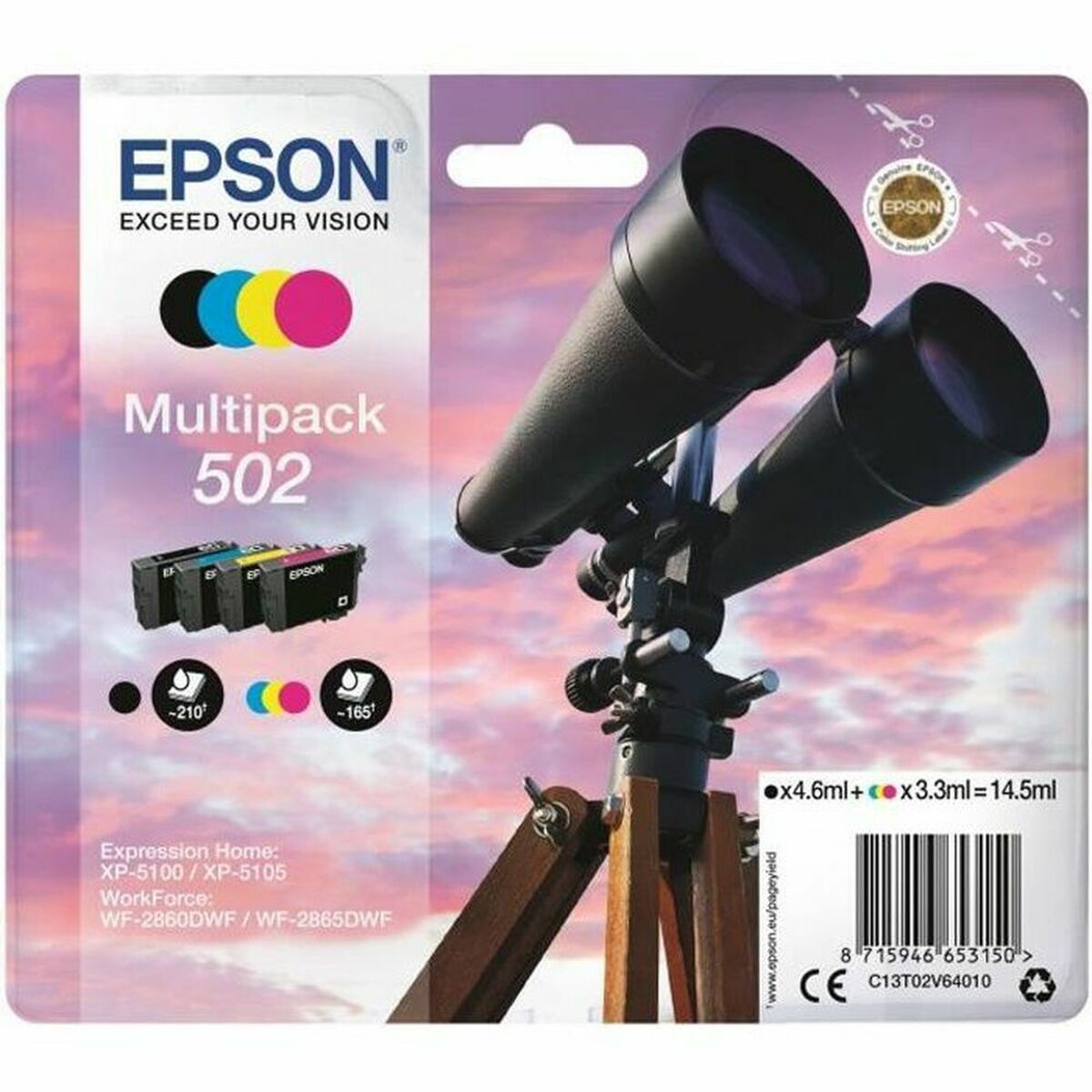 EPSON 1LB Multipack 4-colours 502 Ink SEC w/s