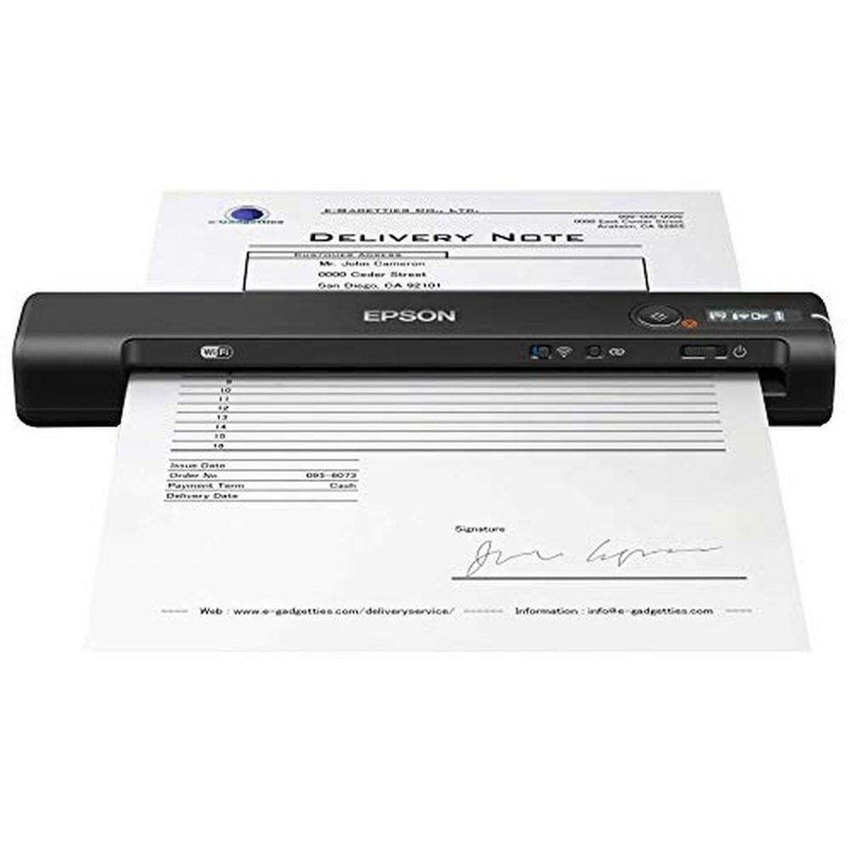 EPSON WorkForce ES-60W Sheetfed scanner Contact Image Sensor CIS A4 600x600dpi 300scans/d USB 2.0 Wi-Fi