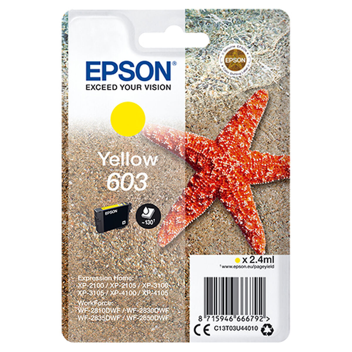 EPSON 1LB Singlepack Yellow 603 Ink w/s
