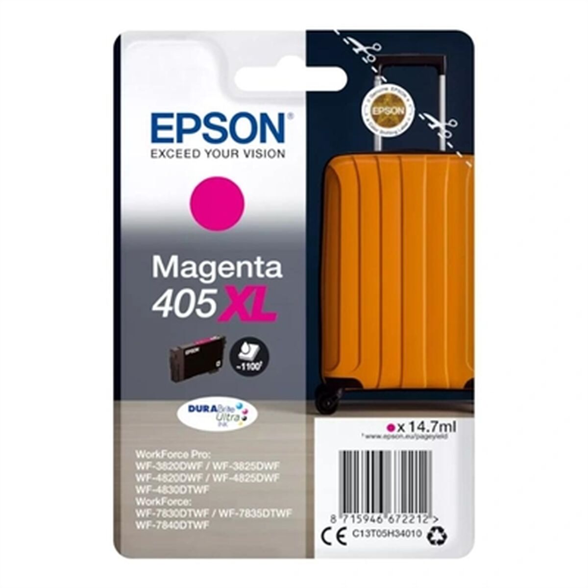 EPSON 2LB Singlepack Magenta 405XL DURABrite Ultra Ink