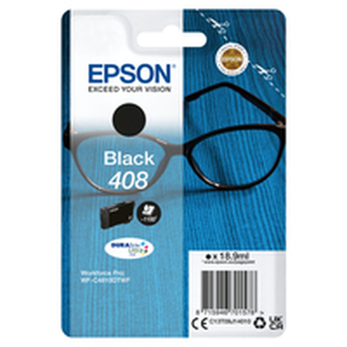 EPSON 4LB Singlepack Black 408 DURABrite Ultra Ink