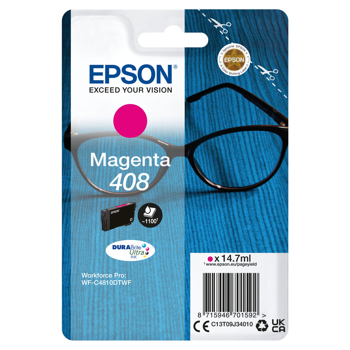 EPSON 2LB Singlepack Magenta 408 DURABrite Ultra Ink