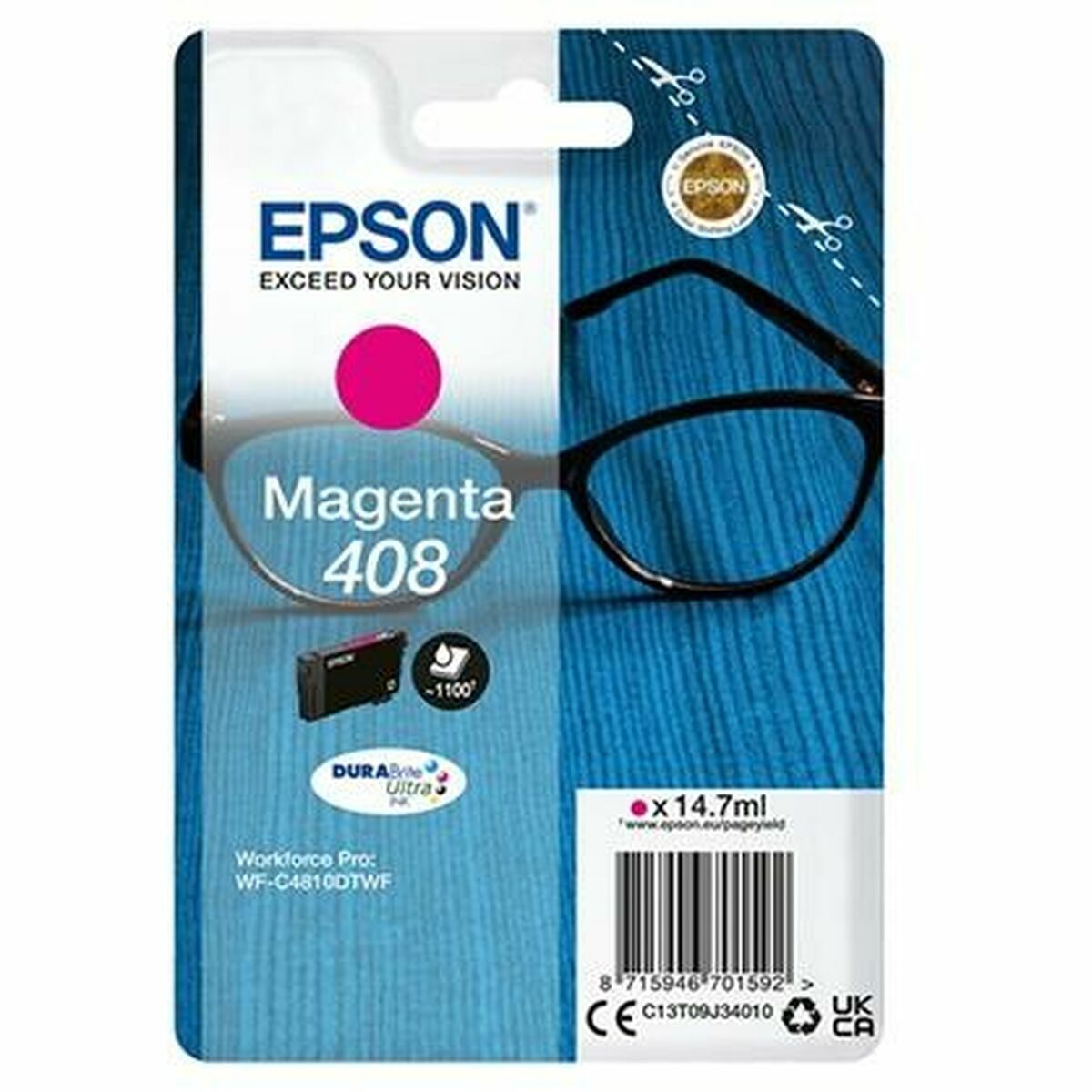 EPSON 2LB Singlepack Magenta 408 DURABrite Ultra Ink