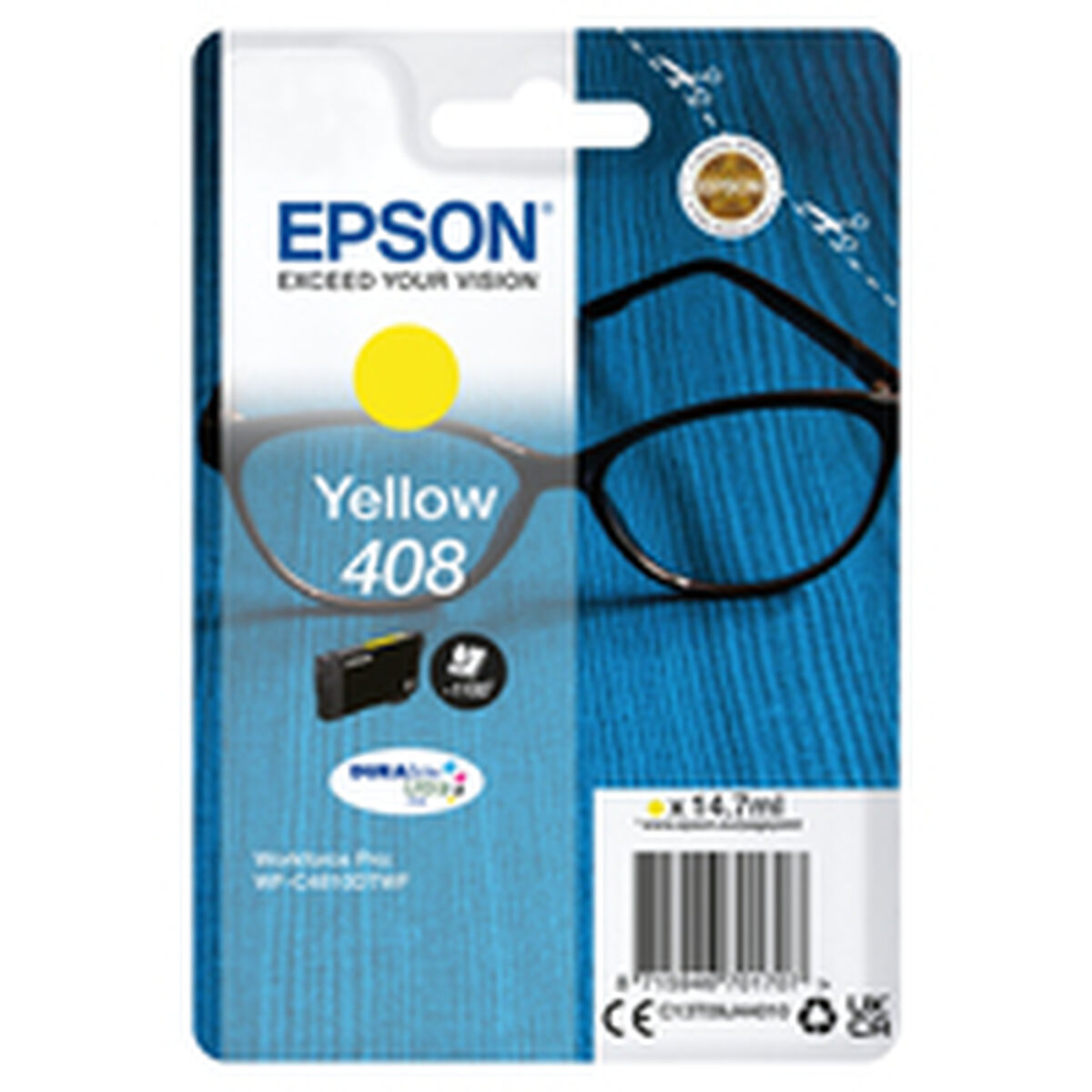 EPSON 6LB Singlepack Yellow 408 DURABrite Ultra Ink