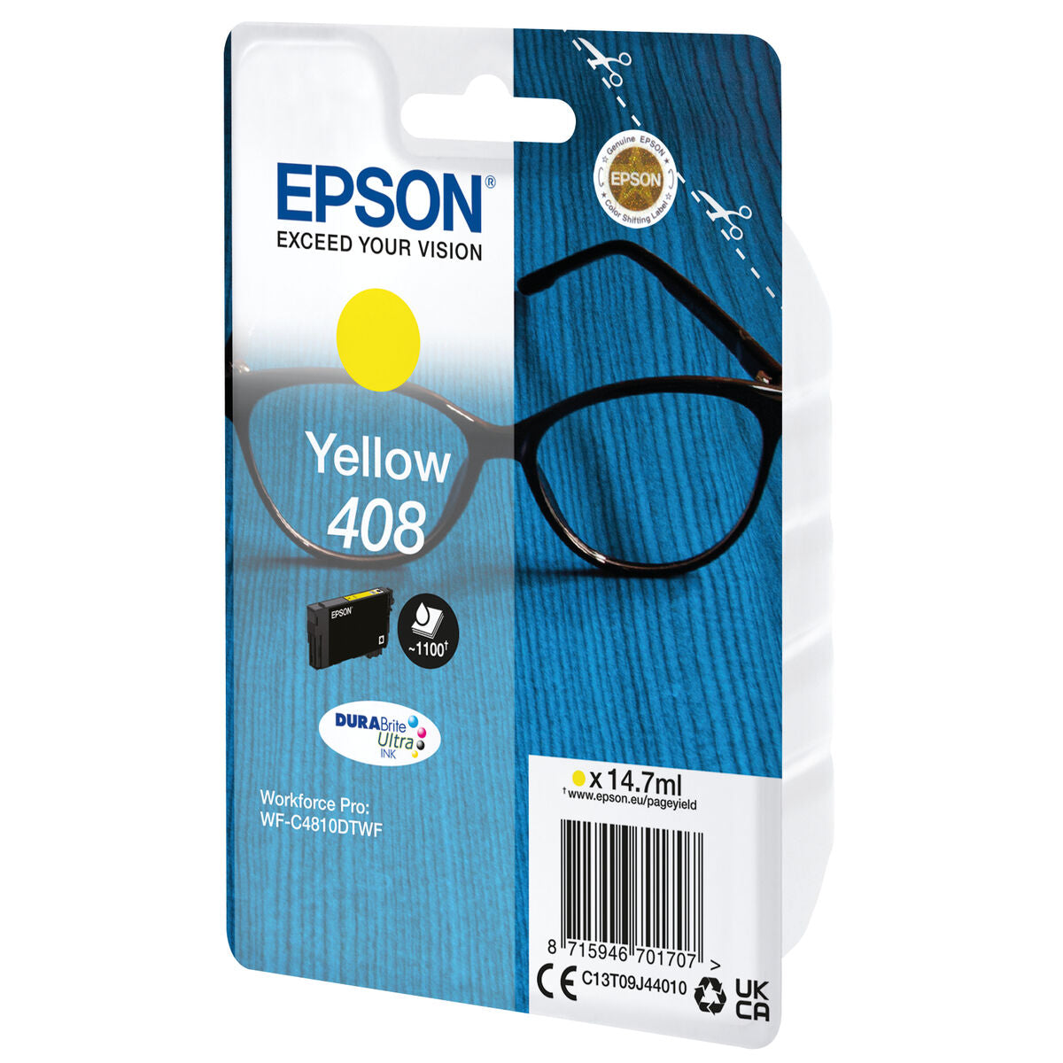 EPSON 6LB Singlepack Yellow 408 DURABrite Ultra Ink