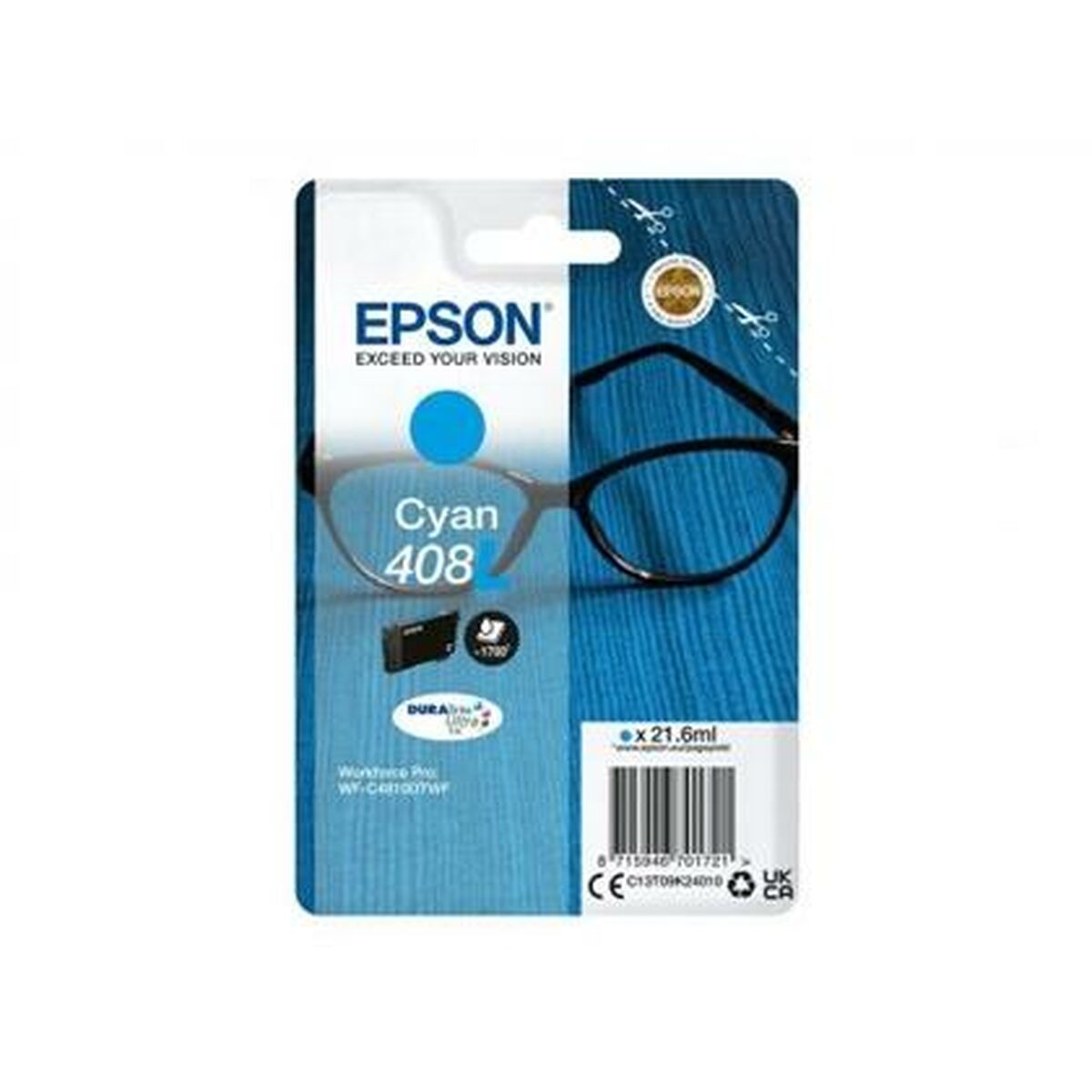 EPSON 6LB 408L Spectacles DURABrite Ultra Single Cyan Ink