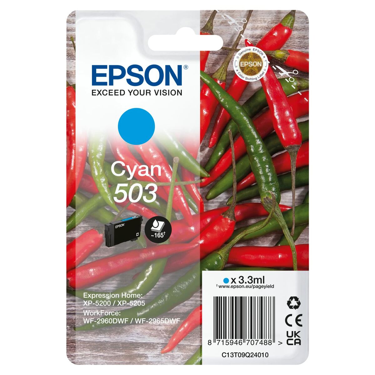 EPSON 1LB Singlepack Cyan 503 Ink w/s