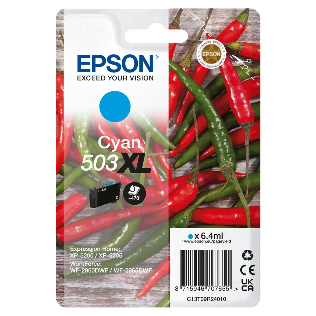 Ink/503XL Chillies Single CY SEC